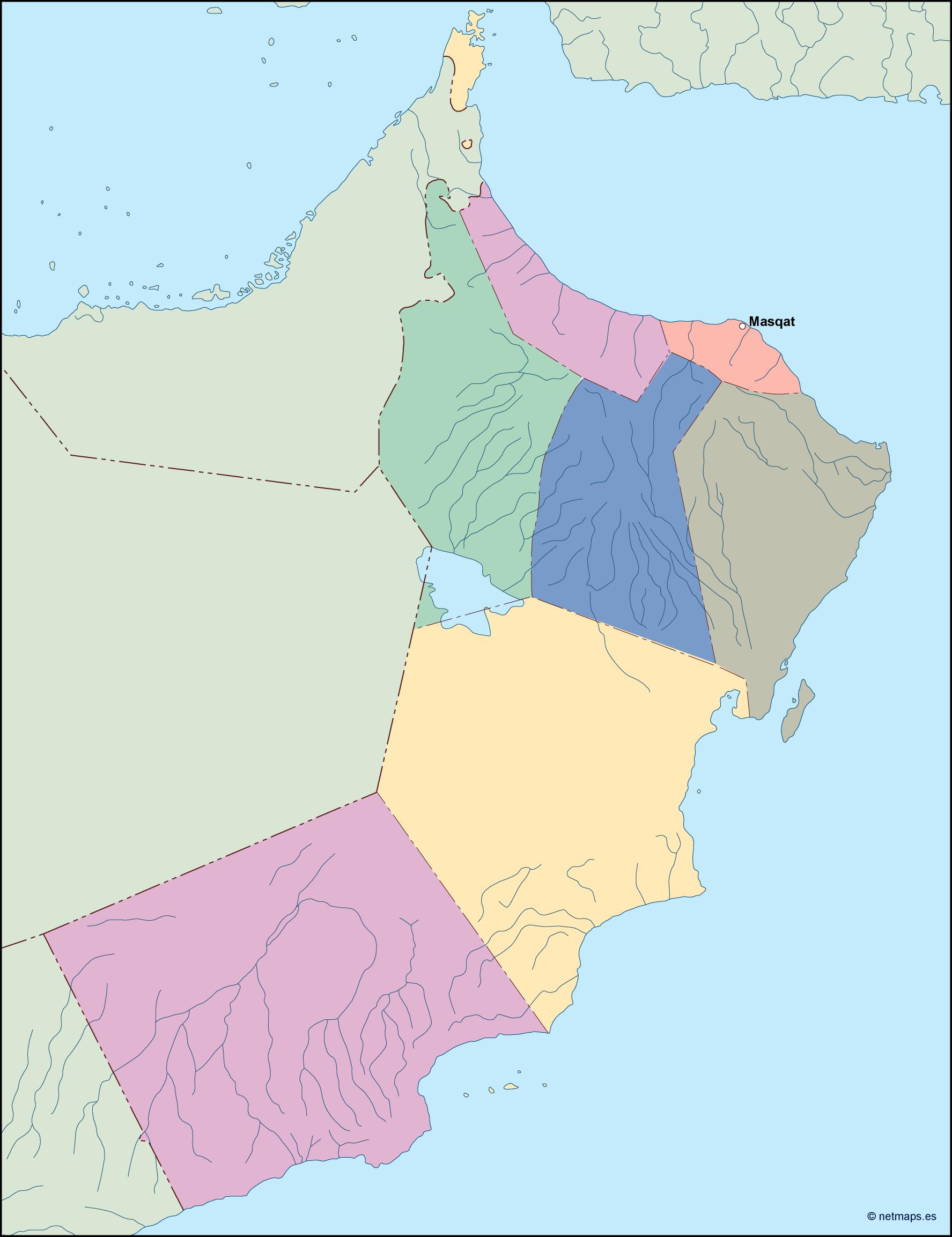 oman vector mapa