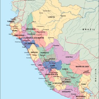 peru mapa politico vectorial digital