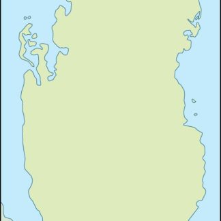 qatar illustrator mapa físico digital