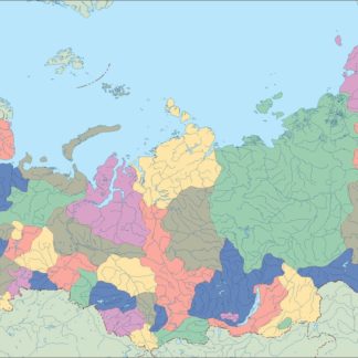 Rusia mapa mudo vectorial