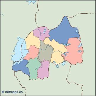 rwanda mapa mudo vectorial