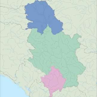 serbia mapa mudo vectorial