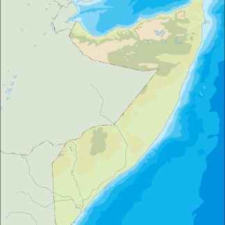somalia illustrator mapa físico digital