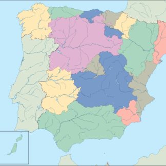 España mapa mudo vectorial