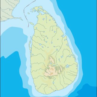 srilanka illustrator mapa físico digital