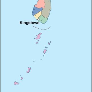 st vincent and the grenadines vector mapa