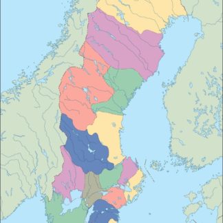 Suecia mapa mudo vectorial