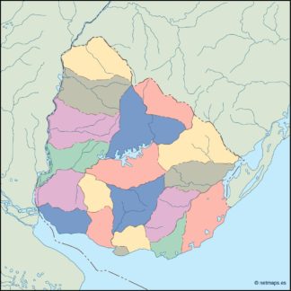 uruguay mapa mudo vectorial