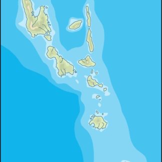 vanuatu illustrator mapa físico digital
