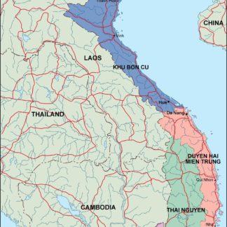 vietnam mapa politico vectorial digital