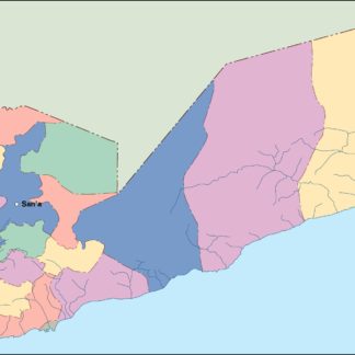 yemen vector mapa