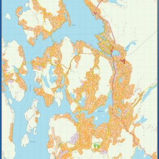 Bergen kart mapa EPS