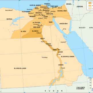 Egypt mapa económico vectorial