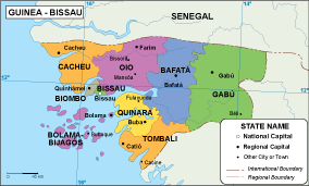 Guinea Bissau EPS mapa vectorial