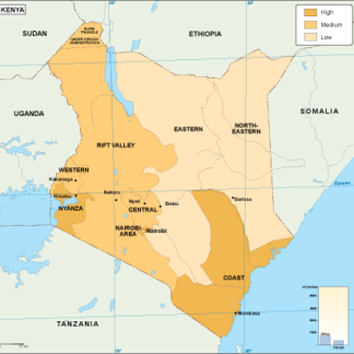 Kenya mapa económico vectorial