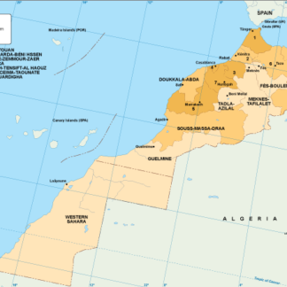 Morocco mapa económico vectorial