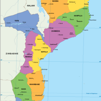 Mozambique EPS mapa vectorial