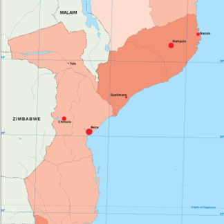 Mozambique mapa población digital