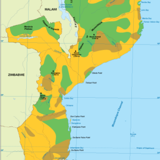 Mozambique mapa vegetación digital