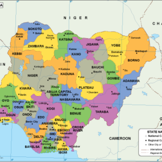 Nigeria EPS mapa vectorial