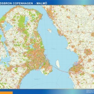 Oresundsbron kort mapa EPS