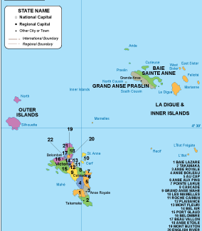 Seychelles EPS mapa vectorial