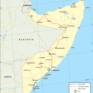 Somalia mapa transporte digital