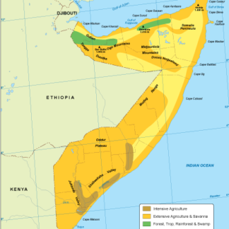 Somalia mapa vegetación digital