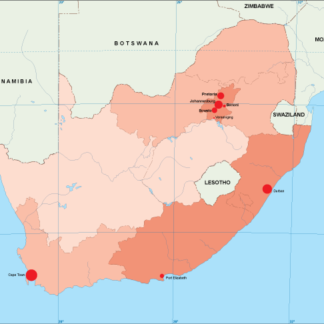 South Africa mapa población digital