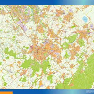 aachen karte illustrator mapa EPS
