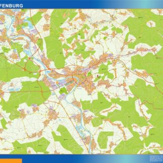 aschaffenburg karte illustrator mapa EPS