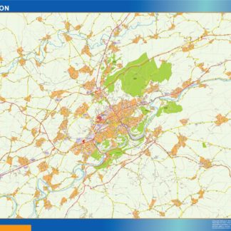 besancon carte illustrator mapa EPS