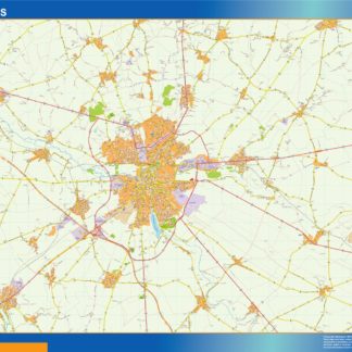 bourges carte illustrator mapa EPS