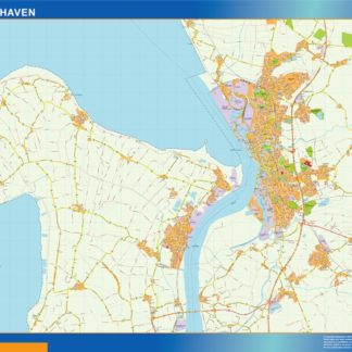 bremerhaven karte illustrator mapa EPS