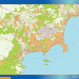 cannes carte illustrator mapa EPS
