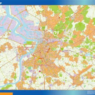 carte anvers mapa EPS
