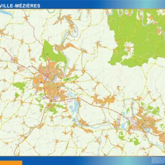 charleville mezieres carte illustrator mapa EPS