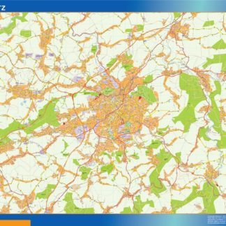 chemnitz karte illustrator mapa EPS