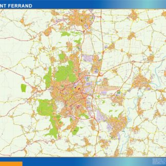 clermont ferrand carte illustrator mapa EPS