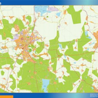 cottbus karte illustrator mapa EPS