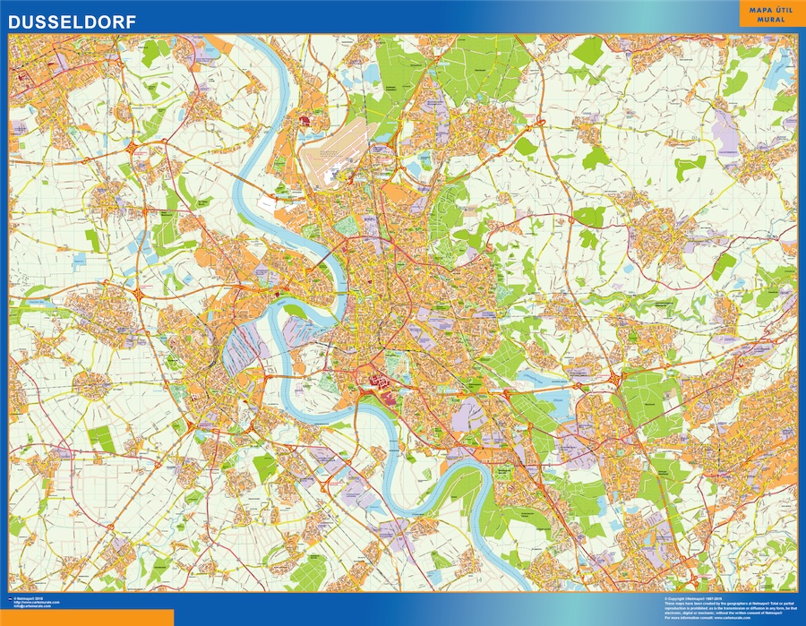 dusseldorf karte illustrator mapa EPS