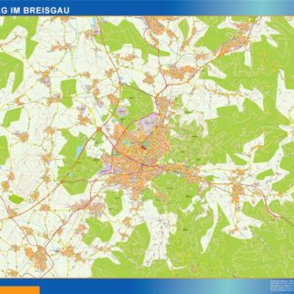 freibug im breisgau karte illustrator mapa EPS