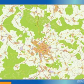 fulda karte illustrator mapa EPS