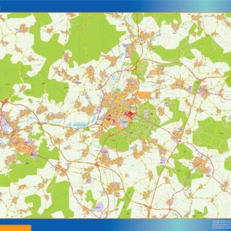 giessen karte illustrator mapa EPS