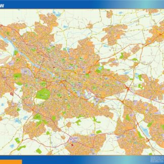 glasgow vector mapa illustrator