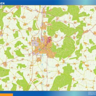 gottingen karte illustrator mapa EPS