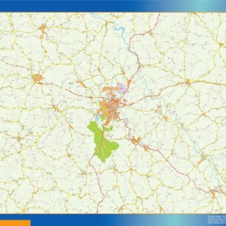 gueret carte illustrator mapa EPS