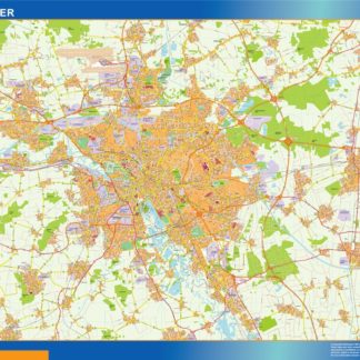 hannover karte illustrator mapa EPS
