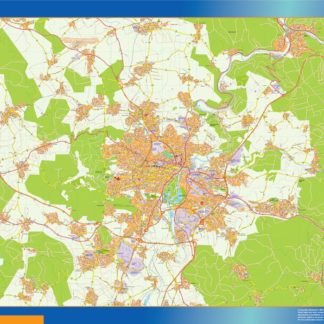 kassel karte illustrator mapa EPS