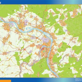 koblenz karte illustrator mapa EPS
